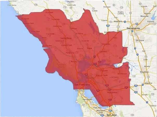 Northern California Service Area Map